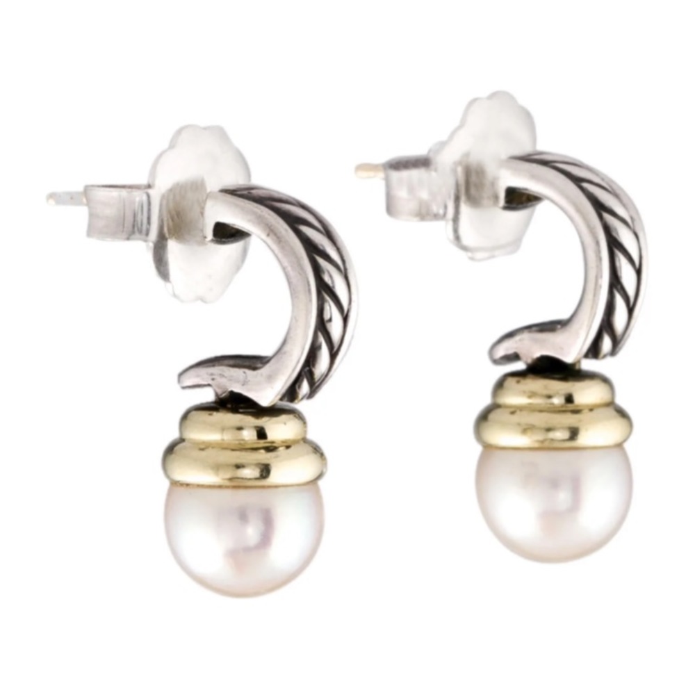DAVID YURMAN HAMPTON PEARL DROP EARRINGS